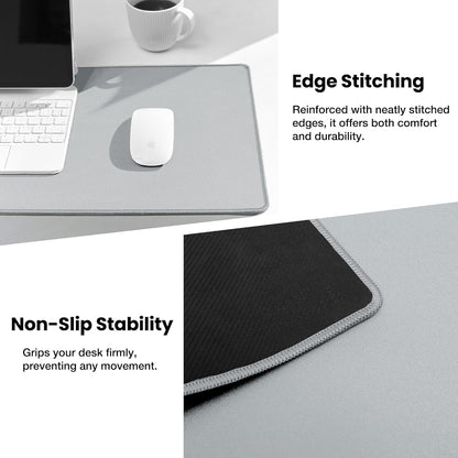 Waterproof Large Gaming Mouse Pad with Durable Stitched Edges，Non-Slip Rubber Base, Mouse Mat Desk Pad for Home Office Gaming, 35.4”X15.7”X0.12”, Gray